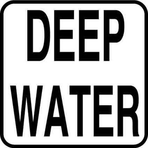 6" x 6" Vinyl Message Stick-On, Deep Water