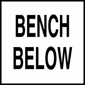 8" x 8" Skid Resistant Message Tile, Bench Below