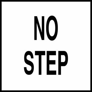 8" x 8" Skid Resistant Message Tile, No Step
