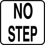 6" x 6" Vinyl Message Stick-On, No Step