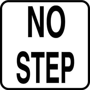 6" x 6" Vinyl Message Stick-On, No Step