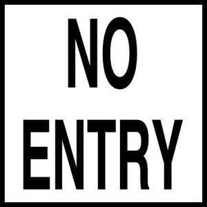 6" x 6" Skid Resistant Message Tile, No Entry