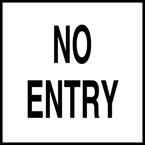 8" x 8" Skid Resistant Message Tile, No Entry
