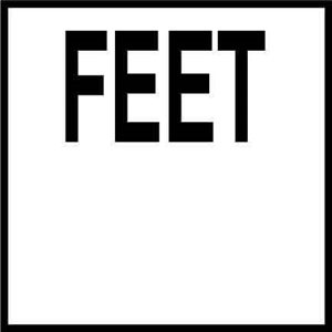6" x 6" Skid Resistant Message Tile, Feet