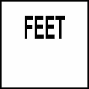 8" x 8" Skid Resistant Message Tile, Feet