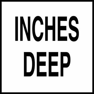 8" x 8" Skid Resistant Message Tile, Inches Deep