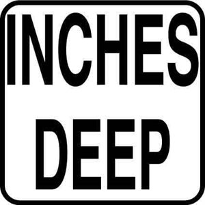 6" x 6" Vinyl Message Stick-On, Inches Deep