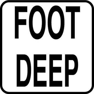 6" x 6" Vinyl Message Stick-On, Foot Deep