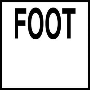 6" x 6" Skid Resistant Message Tile, Foot