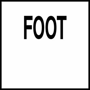 8" x 8" Skid Resistant Message Tile, Foot