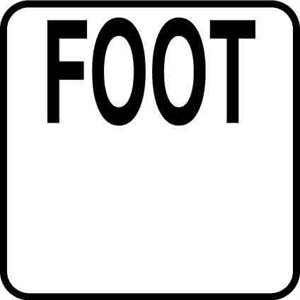 6" x 6" Vinyl Message Stick-On, Foot