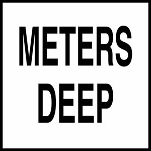 8" x 8" Skid Resistant Message Tile, Meters Deep