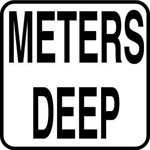 6" x 6" Vinyl Message Stick-On, Meters Deep
