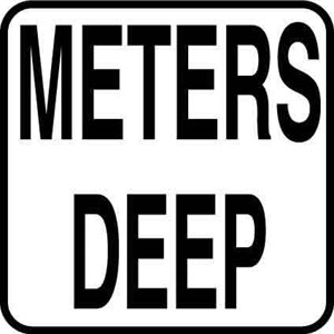 6" x 6" Vinyl Message Stick-On, Meters Deep