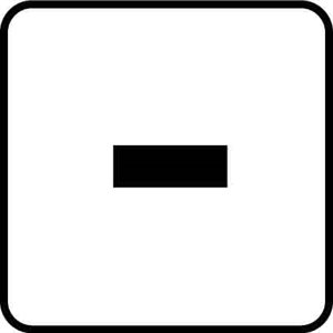 6" x 6" Vinyl Message Stick-On, - (Dash)