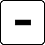 6" x 6" Vinyl Message Stick-On, - (Dash)