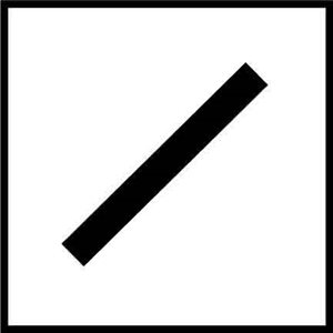 6" x 6" Skid Resistant Message Tile, / (Slash)