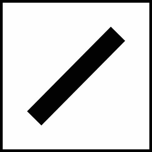 8" x 8" Skid Resistant Message Tile, / (Slash)