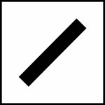 8" x 8" Skid Resistant Message Tile, / (Slash)