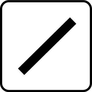 6" x 6" Vinyl Message Stick-On, / (Slash)