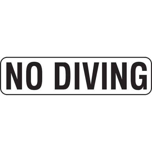 8" Vinyl Message Stick-On - NO DIVING