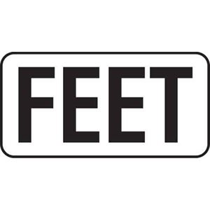 6" Vinyl Message Stick-On - FEET