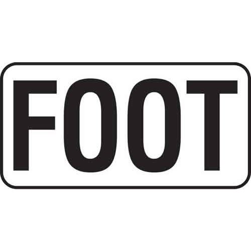 8" Vinyl Message Stick-On - FOOT