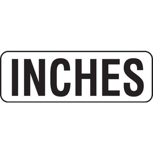 6" Vinyl Message Stick-On - INCHES