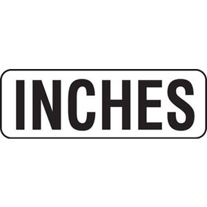 6" Vinyl Message Stick-On - INCHES