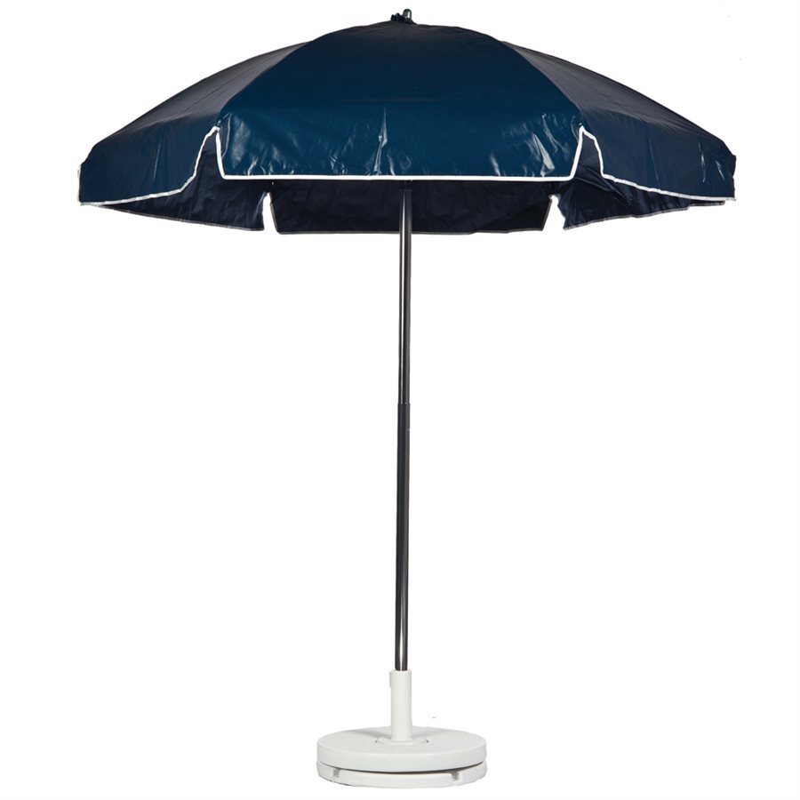 Umbrella, 6.5' Vinyl, Solid Navy Blue