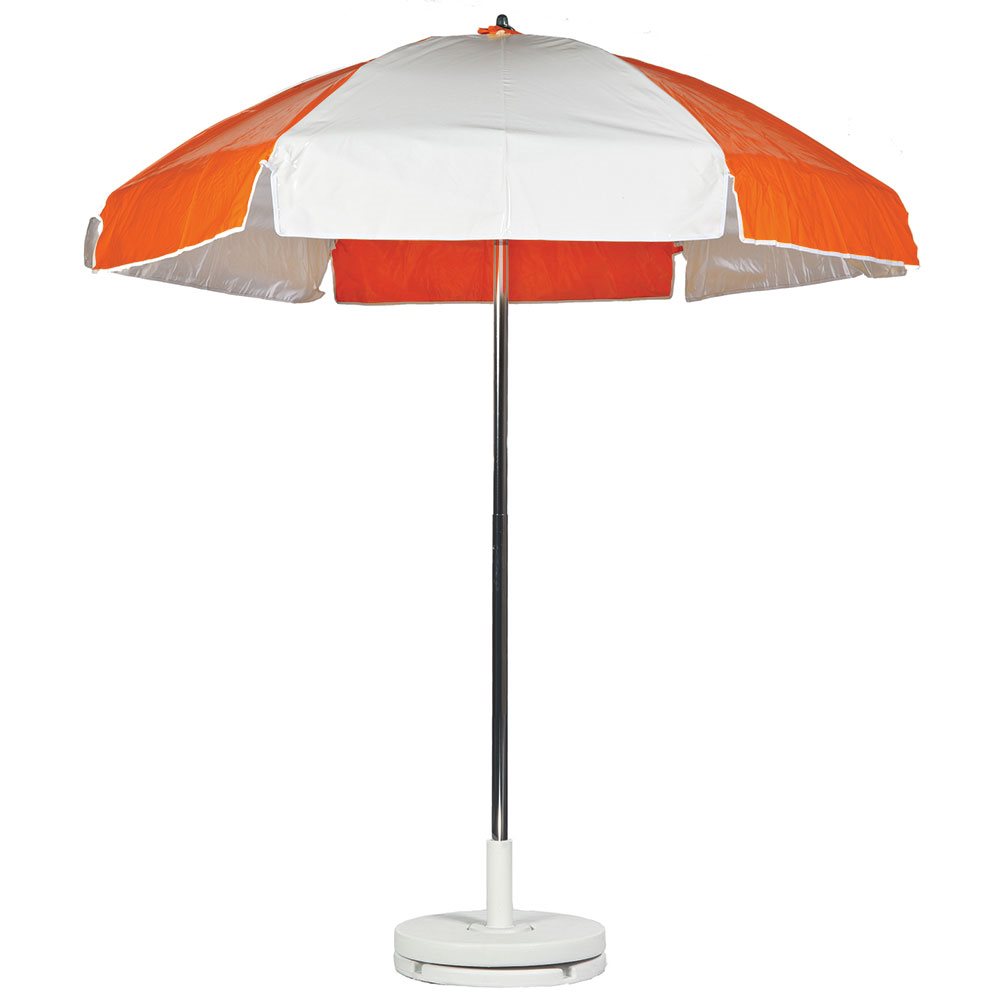 Umbrella, 6.5' Vinyl, Orange / White Alternating