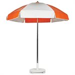 Umbrella, 6.5' Vinyl, Orange / White Alternating