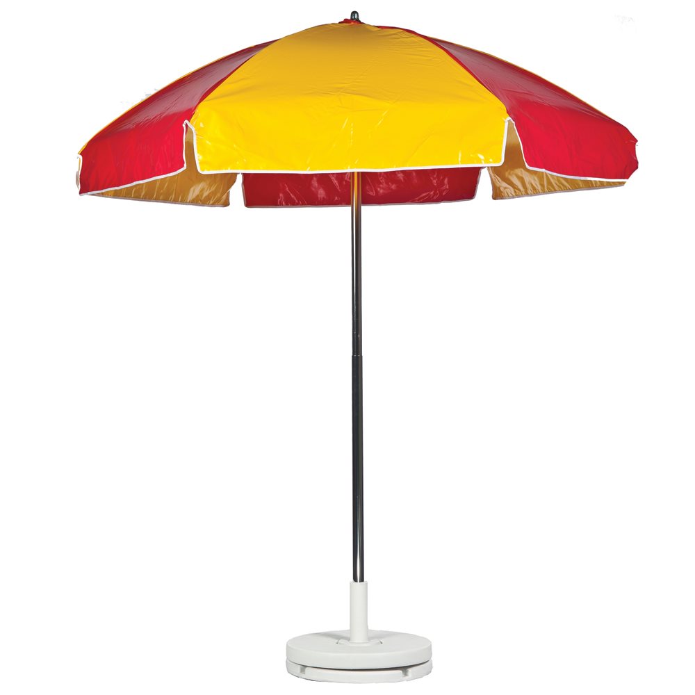 Umbrella, 6.5' Vinyl, Red / Yellow Alternating