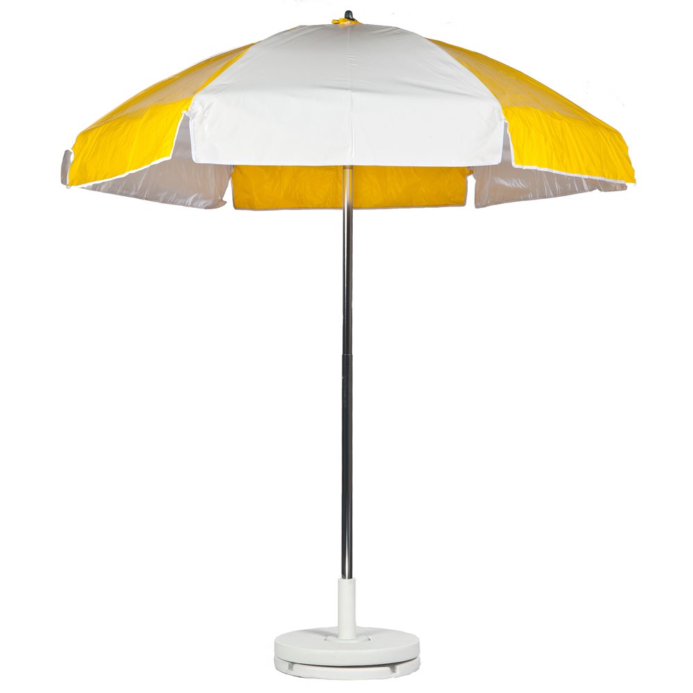 Umbrella, 6.5' Vinyl, Yellow / White Alternating