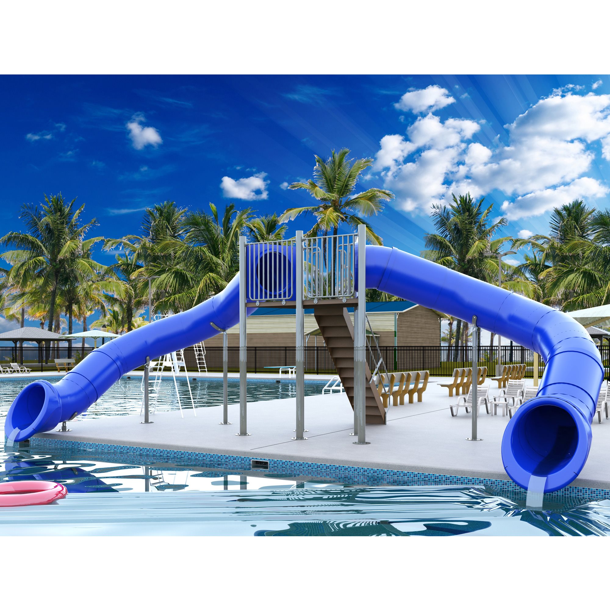 Spectrum Double Flume, 90° / 90°, Half Hex Deck