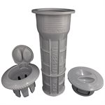 Umbrella Anchor Socket, ABS Plastic, Complete Assembly, Gray