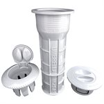 Umbrella Anchor Socket, ABS Plastic, Complete Assembly, White