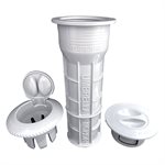 Umbrella Anchor Socket, ABS Plastic, Complete Assembly, White