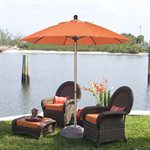 Fiberbuilt Fiberglass Ribbed Market Umbrella, 7-1 / 2', Push-Up Style