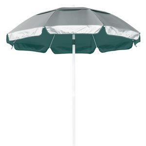 Umbrella - Solar Reflective 6 ft., Silver / Forest Green