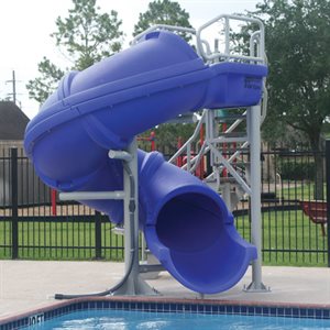Vortex Slide - Closed Flume, Ladder, Blue