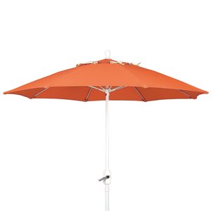 Fiberbuilt Fiberglass Ribbed Market Umbrella, 9', Crank Style