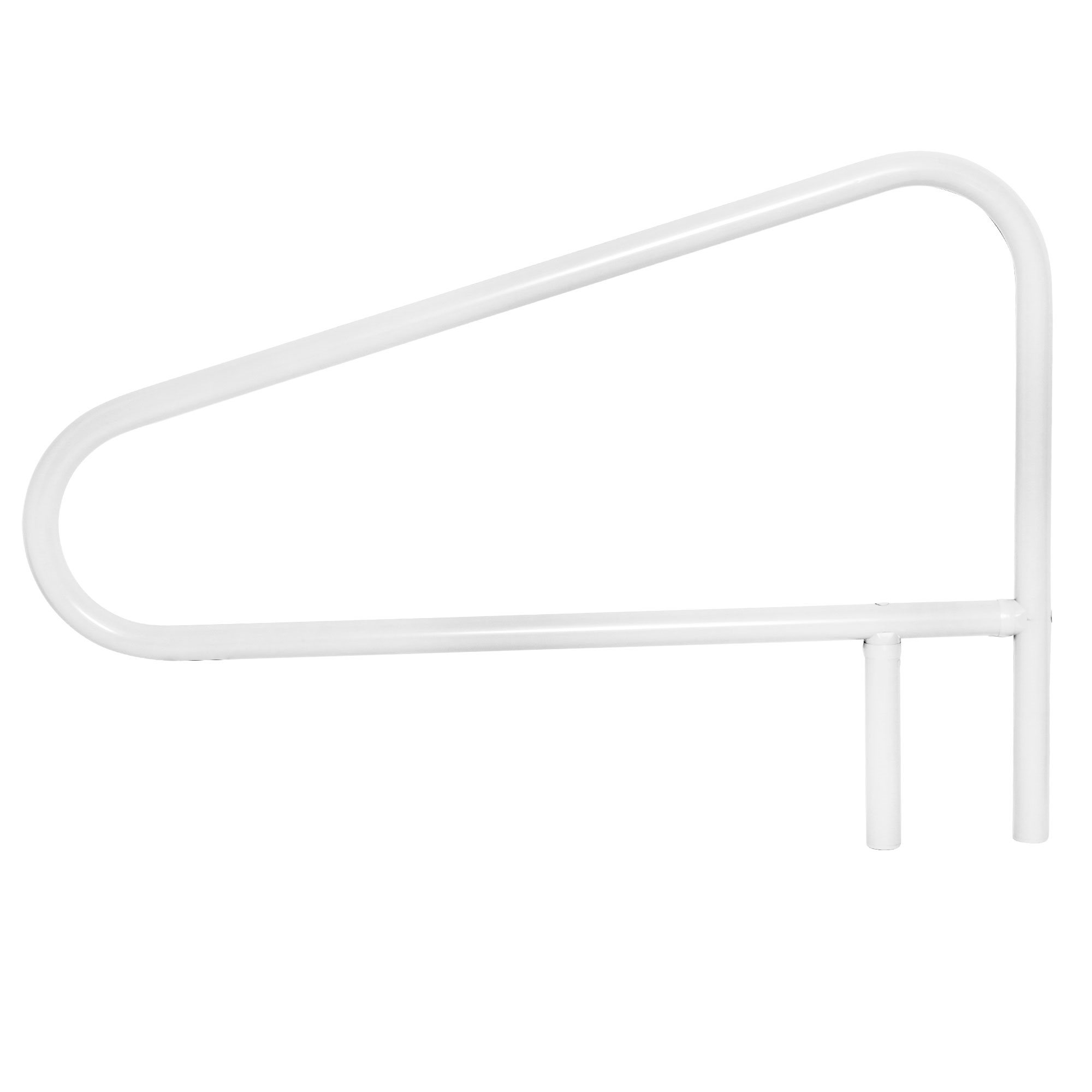 Cross-Braced Grab Rail, Above Water, 3-Bend, 30" Width, White