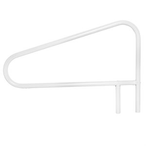 Cross-Braced Grab Rail, Above Water, 3-Bend, 30" Width, White