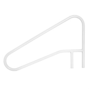 Cross-Braced Grab Rail, Sloped, 3-Bend, 26" Width, White