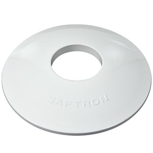 Vinyl Escutcheon, Round, White, Pair