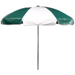 Umbrella, 6.5' Vinyl, Forest Green / White Alternating
