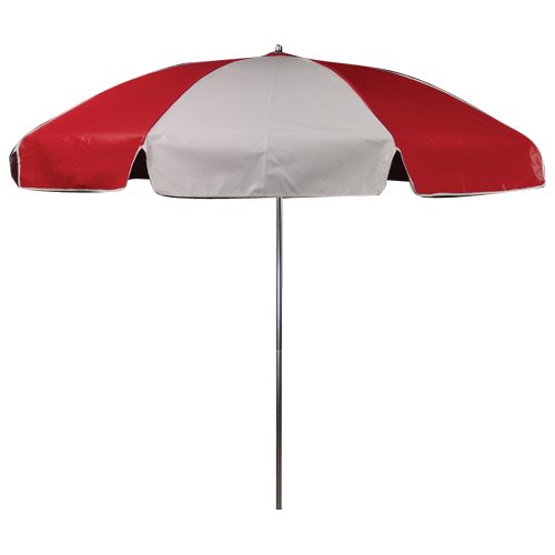 Umbrella, 7.5' Vinyl, Red / White Alternating