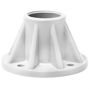 3" Vinyl Surface Mounting Base, White