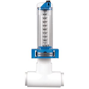 Rola-Chem Vertical Mount Flow Meter for PVC Pipe, 2", USED / EXCELLENT